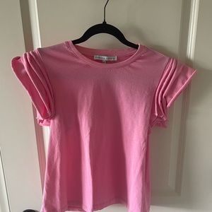 Pink ruffle top Size M